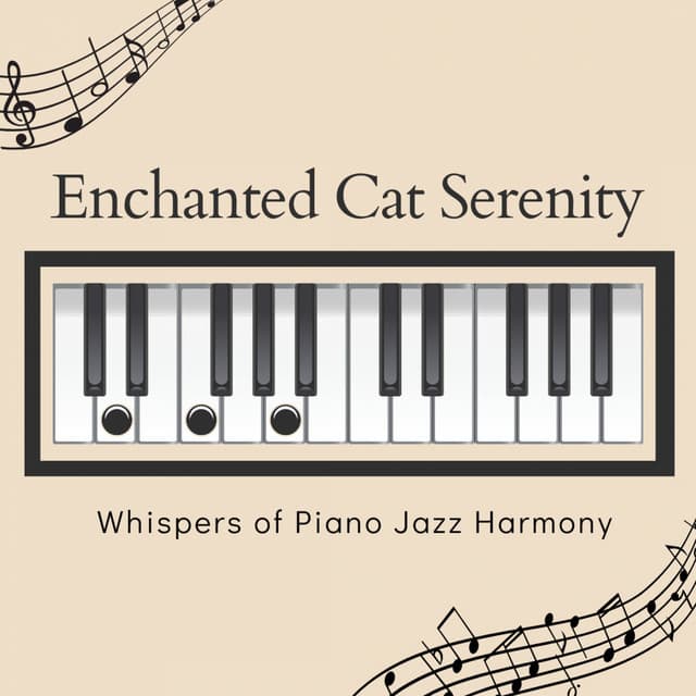 Enchanted Cat Serenity: Whispers of Piano Jazz Harmony - Piano Jazz Calming Music Academy