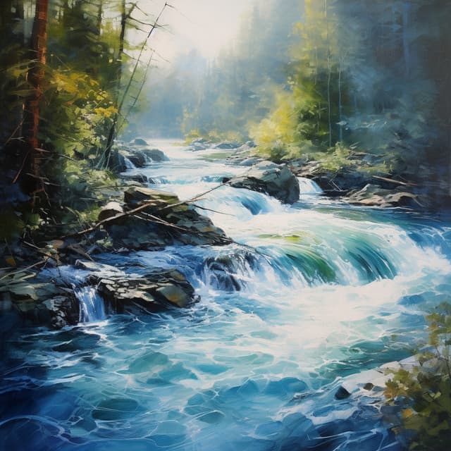 Balada De Un Riachuelo Fluyente Sereno: Melodía Del Abrazo Del Agua - Sonidos de la naturaleza desconectados