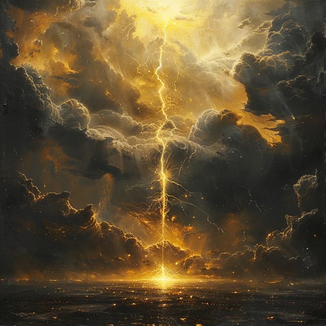 Armonía Del Trueno: Melodía De Las Fuerzas Elementales - Música Tranquila para Cafe