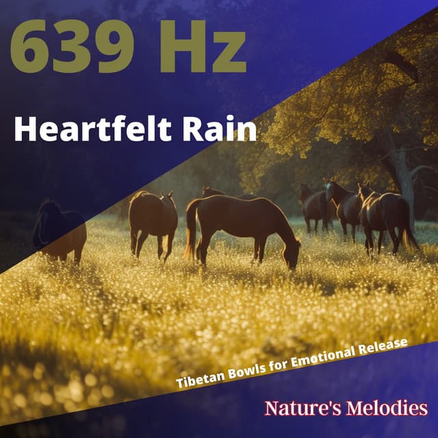 Heartfelt Rain: 639 Hz Tibetan Bowls for Emotional Release - Nature's Melodies
