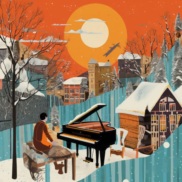 Snowfall Melodies: Jazz Piano Solace - Coffee Shop Jazz Relax