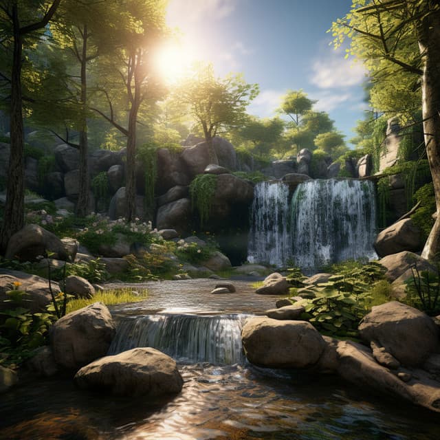 Waterfall Yoga Serenity: Peaceful Nature Rhythms - Heart of Fjorgyn