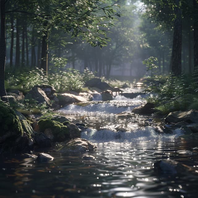 Gentle Stream Flow: Calming Water Soundscapes - lumen