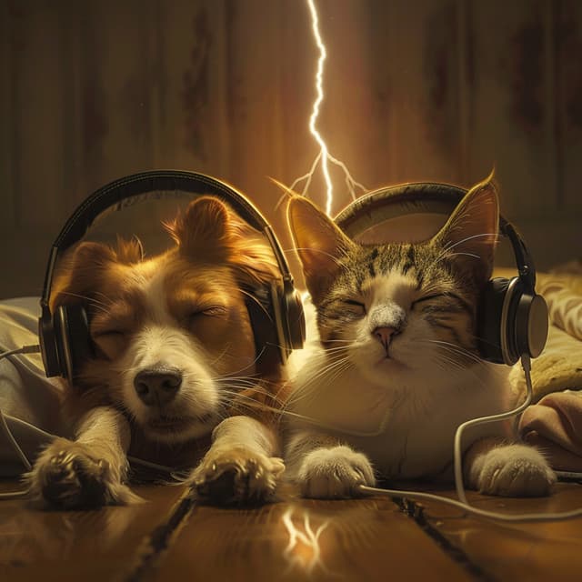 Pets in Thunder: Calming Melodies - Tranquil Forest Effect