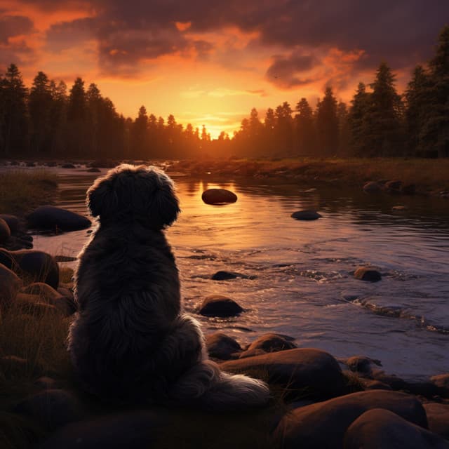 Momentos De Mascotas Conscientes En El Río: Serenidad Del Agua Para Mascotas - Ruido y Naturaleza