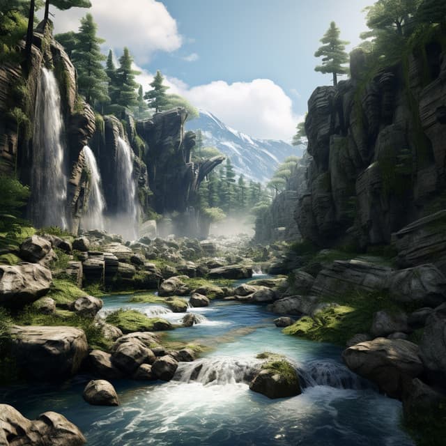 Dogs' Waterfall Retreat: Gentle Canine Sounds - Microdynamic Recordings