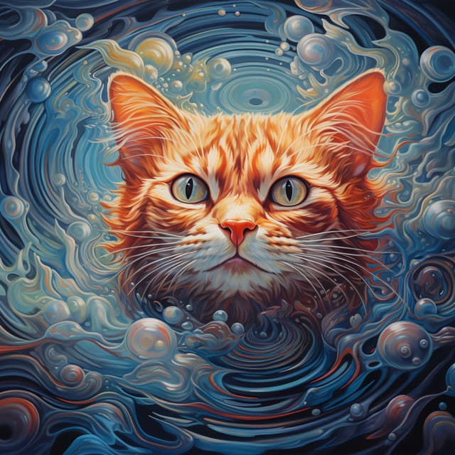 Melodic Tides: Cat Melodies Amid Ocean Ripples - Relaxing Tibetan Singing Bowls