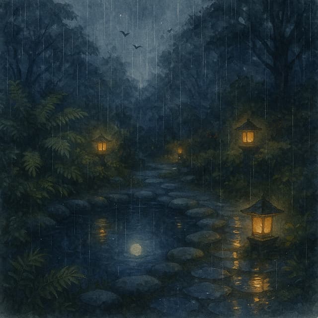 1AM Water Sounds: Evening Rain - Meditation Rain Sounds