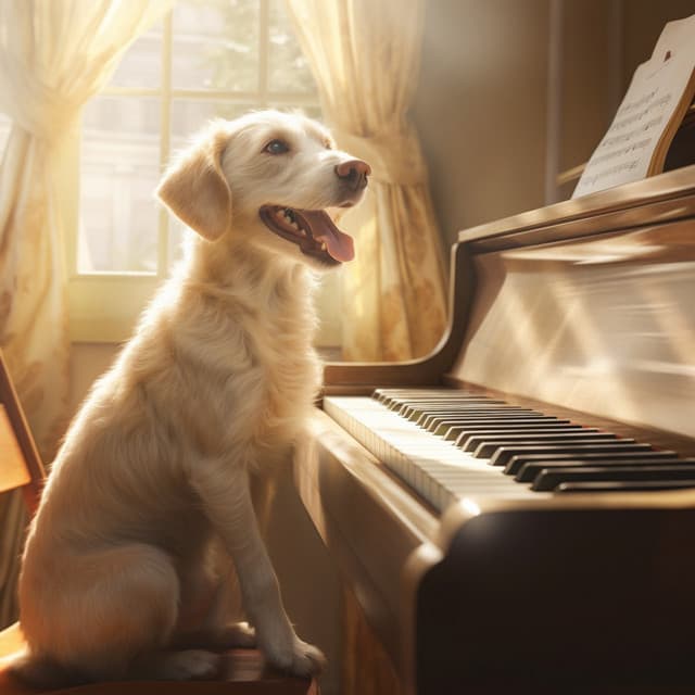 Emociones Caninas: El Piano Pinta Melodías Alegres Para Colas Que Se Menean - Jazz de piano pacífico