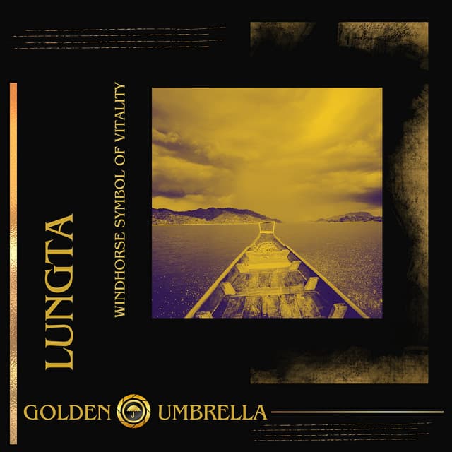 Lungta - Windhorse Symbol of Vitality - Golden Umbrella
