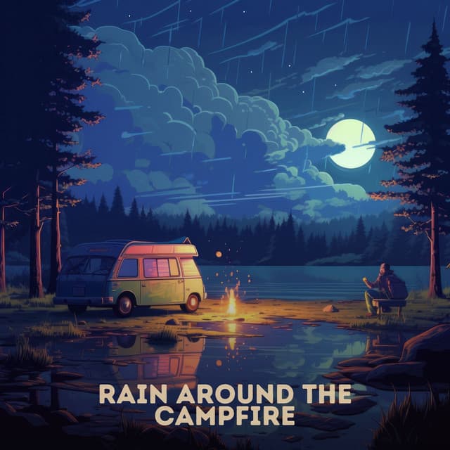 Rain Around the Campfire - Heavy Rain Sounds