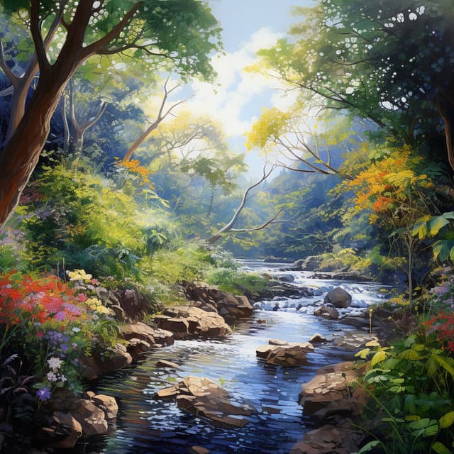 River's Binaural Harmony: White Noise Elegance - Binaural Beats Central