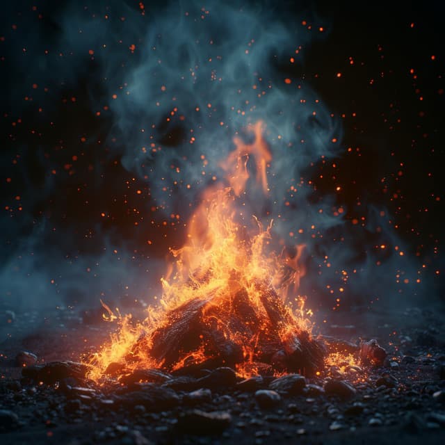 Tranquil Binaural Fire: Nighttime Relaxation - Relaxed Minds