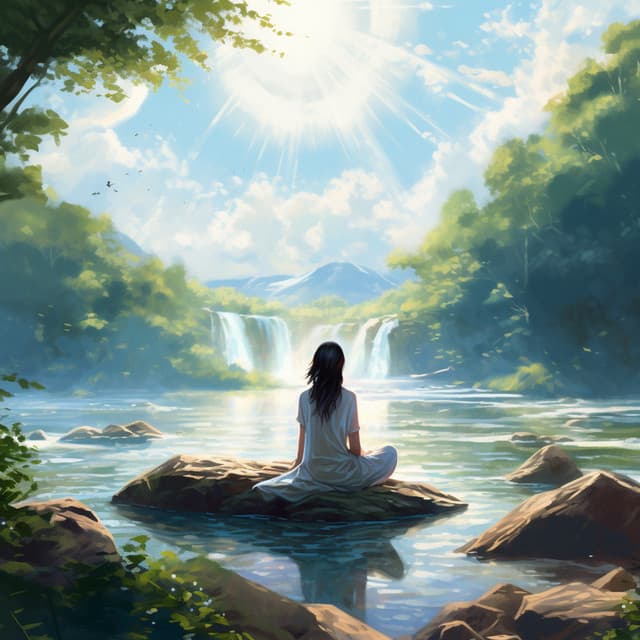 Riverside Mindfulness: Healing Meditation Symphony - Calming Water