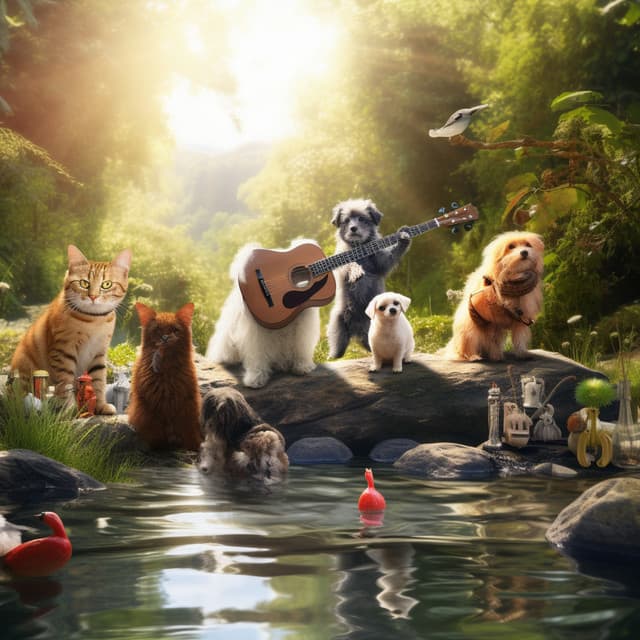 Water Symphony: Pets Soothing Acoustics - Reiki for Animals