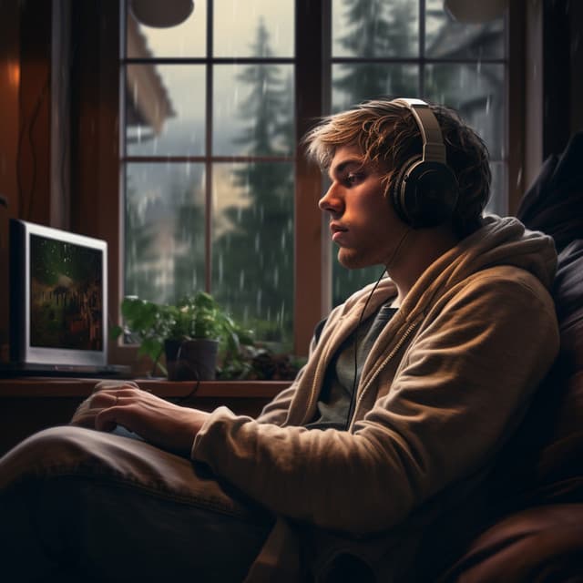 Armonía Del Estudio Académico: Relajación Binaural Con Lluvia Ambiental - Océano