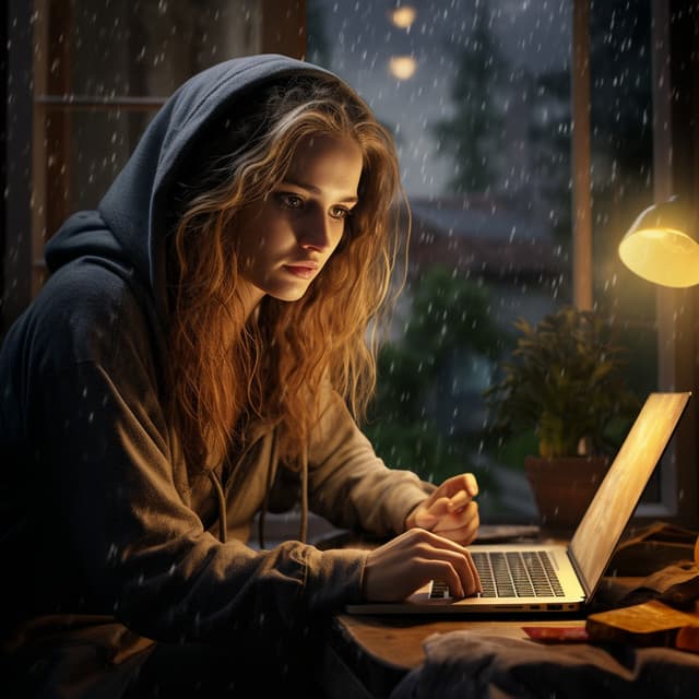 Día De Trabajo Tranquilo Con Las Gotas Del Piano Lluvioso - Lugar de lluvia